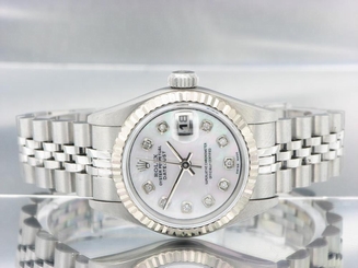 ROLEX LADIES DATEJUST WATCH STAINLESS STEEL DIAMOND AUTOMATIC ROLEX  OYSTER LADY