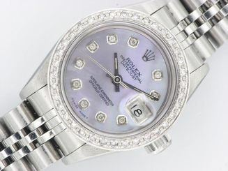  ROLEX LADIES DATEJUST WATCH STAINLESS STEEL DIAMOND AUTOMATIC ROLEX  OYSTER LADY