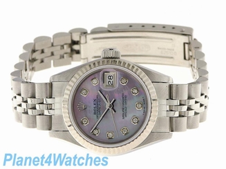 ROLEX LADIES DATEJUST WATCH STAINLESS STEEL DIAMOND AUTOMATIC ROLEX  OYSTER LADY