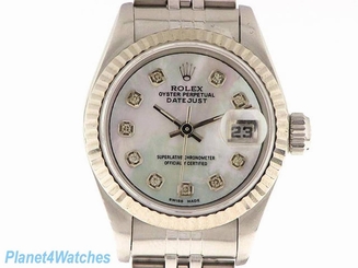 ROLEX LADIES DATEJUST WATCH STAINLESS STEEL DIAMOND AUTOMATIC ROLEX  OYSTER LADY