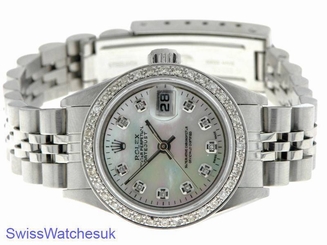  ROLEX LADIES DATEJUST WATCH STAINLESS STEEL DIAMOND AUTOMATIC ROLEX  OYSTER LADY