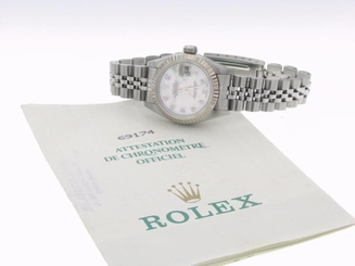 ROLEX LADIES DATEJUST WATCH STAINLESS STEEL DIAMOND AUTOMATIC ROLEX  OYSTER LADY