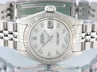 ROLEX LADIES DATEJUST WATCH STAINLESS STEEL DIAMOND AUTOMATIC ROLEX  OYSTER LADY