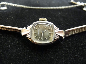 Tissot Saphir 10k Gold RGP Ladies Swiss Automatic Watch 17 Jewels Runs