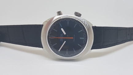RARE 60'S OMEGA CHRONOSTOP CAL:865 BLACK DIAL MAN'S WATCH