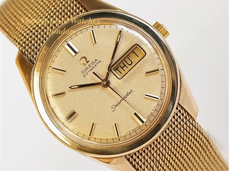 STUNNING VINTAGE OMEGA SEAMASTER OVERSIZE 'DAY DATE' GENTS WATCH, 9K, 1970