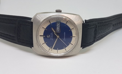 VINTAGE OMEGA SEAMASTER TWOTONE DIAL DAYDATE AUTO MAN'S LARGE WATCH