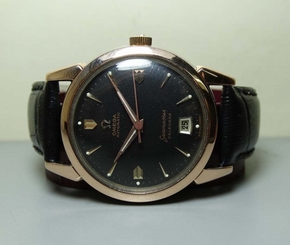 VINTAGE OMEGA SEAMASTER DATE ON 6 BUMPER AUTOMATIC STEEL GOLD 355 WATCH H252