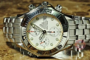 Omega Seamaster Chronograph White Wave Diver 300M 2598.20.00