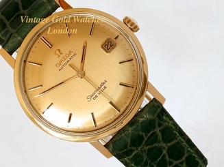  RARE VINTAGE OMEGA SEAMASTER DE VILLE GENTS DRESS WATCH, 18K PINK GOLD, 1966