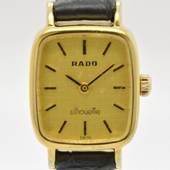 Auth RADO Silhouette Gold Dial Hand-winding Women's Watch #4867
