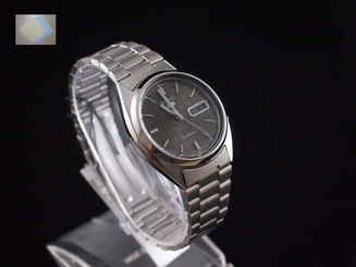 (Gift) + SNXF07K1 SEIKO 5 Stainless Steel Band Automatic Men's Black Watch