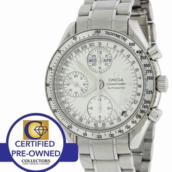 Omega Speedmaster Triple Date Silver Chronograph 3523.30 40mm Steel Watch