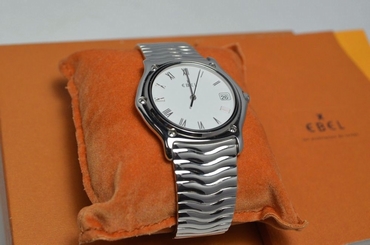 Ebel Sport Classic Steel White Dial Watch 9187142 MINTY!