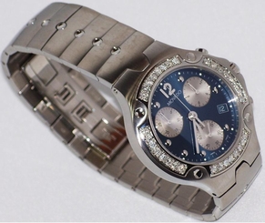 New Mens movado se S E blue 0605154 1.00ct. aprx.custom set real Diamond watch 775924290805