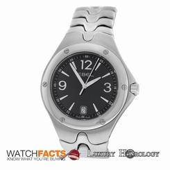 Authentic New Mens Ebel Sport Wave 9955K41 Steel Date 39mm Quartz Watch