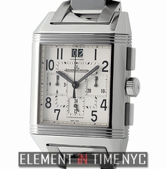 Jaeger-LeCoultre Reverso Squadra Chronograph GMT Steel Silver Dial 701.81.20