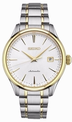 New Seiko SRP704 Automatic Two Tone Stainless Steel White Dial Men's Watch