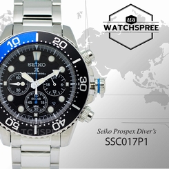 Seiko Mens Chronograph Diver Solar Watch SSC017P1 8431242381619