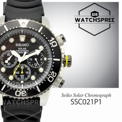 Seiko Men Chronograph Diver Solar Watch SSC021P1