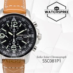 Seiko Solar Chronograph Watch SSC081P1