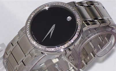 New Men's Movado authentic Stiri 0606191 0.80ct.aprx.custom set Diamond watch