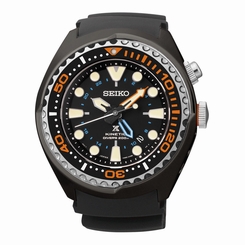 New Seiko SUN023 Prospex Kinetic GMT Black Dial Rubber Strap Men's Watch