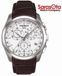 Tissot Couturier T035.617.16.031.0 Chronograph Brown Leather Quartz Men's Watch