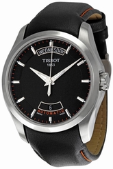 New Tissot Couturier Automatic Black Leather Strap Men's Watch T0354071605101