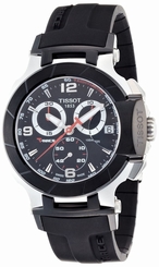 New Tissot T-Race Chronograph Black Rubber Men's Watch T0484172705700