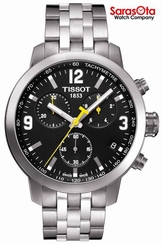 Tissot PRC200 T055.417.11.057.00 Black Dial Chronograph Swiss Quartz Men's Watch 758499240932