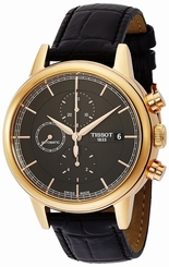 Tissot Carson Automatic Anthracite Dial Black Leather Mens Watch T0854273606100