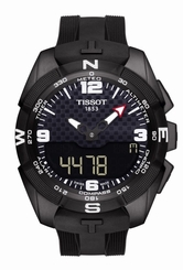 New Tissot T-Touch Solar Black Silicone Strap Mens Watch T0914204705701