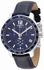 Tissot Quickster Blue Dial Chronograph Men's Blue Strap Watch T0954171604700 7611608266830