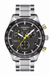 New Tissot PRS516 Black Dial Mens Stainless Steel Bracelet Watch T1004171105100
