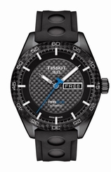 New Tissot PRS516 Black Dial Mens Sport Rubber Strap Watch T1004303720100