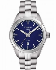 New Tissot PR100 Blue Dial Stainless Steel Women's Watch T1012101104100