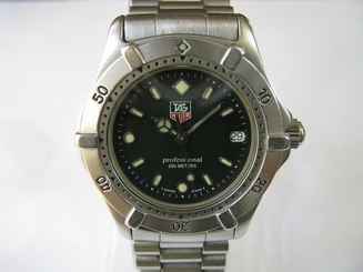 CLASSIC TAG HEUER 2000 STAINLESS STEEL DATE QUARTZ MENS MIDSIZE WATCH