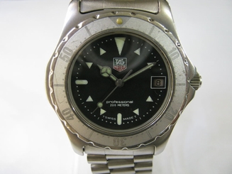 TAG HEUER 2000 PROFESSIONAL 974.006R-2 STAINLESS STEEL DATE QUARTZ MENS WATCH