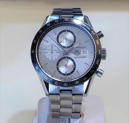 TAG HEUER CARRERA AUTOMATIC CALIBRE 16 SILVER DIAL CV2011-0 WRISTWATCH