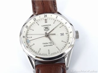 TAG Heuer Carrera Twin-Time WV2116 Box/Papers Silver Dial GMT & Date Calibre 7