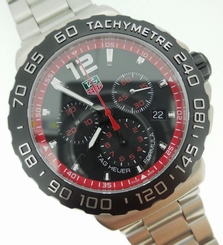 Tag Heuer Formula 1 F1 Quartz Chronograph Black/Red Dial Steel CAU1116.BA0858