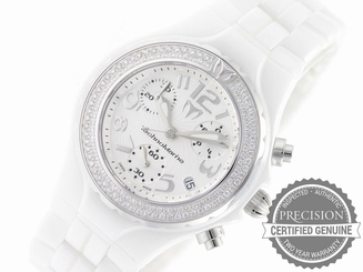 TECHNOMARINE QUARTZ TECHNODIAMOND CHRONO CERAMIQUE LADIES DIAMOND BEZEL DTC55C