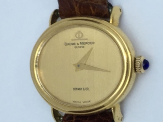 BAUME & MERCIER GENEVE Made for TIFFANY & CO SWISS WRIST WATCH 14K GOLD
