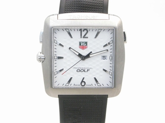 TAG HEUER TIGER WOODS GOLF WATCH, TIATANIUM REF, WAE1112, + INSTRUCTION BOOKLET