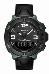 Tissot T-Race Touch Black Dial Black Rubber Men's Watch T081.420.97.057.01