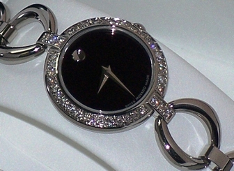 New Womens Movado Aperta 0605912 0.50ct.aprx.custom set real Diamond Watch
