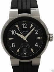 Auth ORIS TT1 Daydate 635 7518 44 64R Automatic SS x Rubber Men's watch