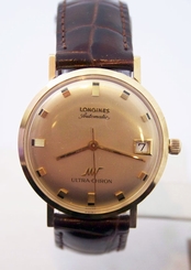 Vintage 18k LONGINES ULTRA-CHRON Automatic Watch 1960s Cal 431 EXLNT SERVICED