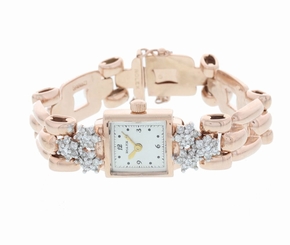 Ladies Vintage 9k Rolex w/ Diamonds & Manual Winding 1864